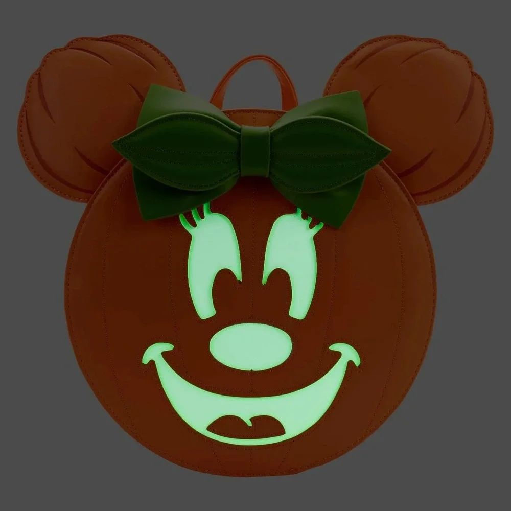 Loungefly Minnie Mouse Glow in the Dark Jack O Lantern‎ Mini Backpack